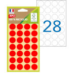 Apli pastilles adh�sives recycl�es � 15 mm - 101784 - pochette de 168 - rouge