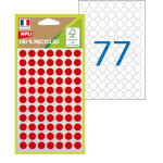 Apli pastilles adhsives recycles  8 mm - 101779 - pochette de 462 - rouge