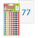 Apli pastilles adhsives recycles  8 mm - 101781 - pochette de 385 - assorties
