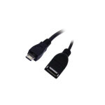 Apm adaptateur micro - usb / usb - a, usb 2. 0 otg, mle / femelle, noir, 12cm