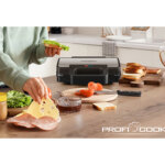 Appareil � croque - monsieur pc - st 1315, inox / noir