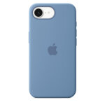 Apple coque en silicone pour iphone 16e - bleu d hiver, housse, apple, iphone 16e, 15, 5 cm (6. 1'), ...