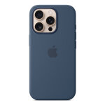Apple coque en silicone avec magsafe pour iphone 16 pro - denim, housse, apple, iphone 16 pro, 16 cm ...