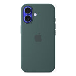 Apple coque en silicone avec magsafe pour iphone 16 - vert lacustre, housse, apple, iphone 16, 15, 5 ...