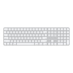Apple magic, avec fil &sans fil, usb + bluetooth, qwerty, blanc mxk73lb / a