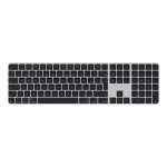 Apple magic, avec fil &sans fil, usb + bluetooth, qwerty, noir mxk83b / a