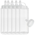 Bouteille verseuse souple, 260 ml, set de 6, transparent