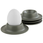 Aps coquetier eggy, en mlamine, set de 4, gris
