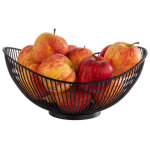 Aps corbeille � pain et � fruits svart, ovale, noir