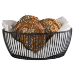 Aps corbeille  pain &  fruits svart, ovale, noir