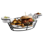 Aps corbeille de service burger & fries, noir