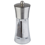 Moulin � poivre et sel 2en1 spicex, argent / transparent