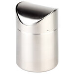 Aps poubelle de table snap, en acier inoxydable, poli mat