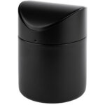 Aps poubelle de table snap, en inox, noir mat