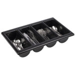 Aps range - couverts gn 1 / 1,  4 compartiments, noir