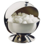 Aps sucrier boule  couvercle coulissant, acier inoxydable