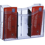 Archivo 2000 corbeille murale honrizontale format a4 transparent bleuté - 1 case Archivo 2000 corbeille murale honrizontale format a4 transparent bleuté - 1 case