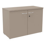 Armoire basse portes battantes l. 100 x p. 48 x h. 72 cm - argile Armoire basse portes battantes l. 100 x p. 48 x h. 72 cm - argile