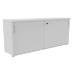 Armoire basse portes coulissantes l. 163 x p. 48 x h. 72 cm - blanc Armoire basse portes coulissantes l. 163 x p. 48 x h. 72 cm - blanc