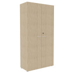 Armoire haute portes battantes l. 100 x p. 48 x h. 203 cm - chêne Armoire haute portes battantes l. 100 x p. 48 x h. 203 cm - chêne