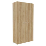 Armoire haute portes battantes l. 100 x p. 48 x h. 203 cm - ch�ne nebraska
