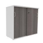 Armoire mi - haute nf environnement h. 104 cm x l. 120 cm blanche - portes coulissantes cdre