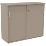 Armoire mi - hauteur portes coulissantes l. 120 x p. 48 x h. 104 cm - argile Armoire mi - hauteur portes coulissantes l. 120 x p. 48 x h. 104 cm - argile