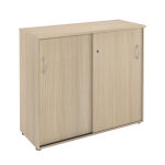 Armoire mi - hauteur portes coulissantes l. 120 x p. 48 x h. 104 cm - chêne Armoire mi - hauteur portes coulissantes l. 120 x p. 48 x h. 104 cm - chêne