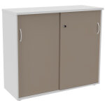 Armoire mi - hauteur portes coulissantes l. 120 x p. 48 x h. 104 cm - corps blanc - portes coulissante ... Armoire mi - hauteur portes coulissantes l. 120 x p. 48 x h. 104 cm - corps blanc - portes coulissante ...