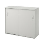 Armoire mi - hauteur portes coulissantes l. 120 x p. 48 x h. 104 cm - gris Armoire mi - hauteur portes coulissantes l. 120 x p. 48 x h. 104 cm - gris