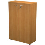 Armoire mi - hauteur pronto - l. 80 x h. 120 cm - 2 portes - aulne