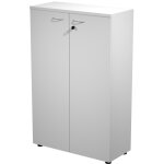 Armoire mi - hauteur pronto - l. 80 x h. 120 cm - 2 portes - blanc