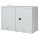 Armoire monobloc tanker h. 100 x l. 120 cm - corps gris - portes grises Armoire monobloc tanker h. 100 x l. 120 cm - corps gris - portes grises