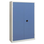 Armoire monobloc tanker h. 198 x l. 100 cm - corps gris - portes bleu Armoire monobloc tanker h. 198 x l. 100 cm - corps gris - portes bleu