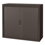 Armoire  rideaux mtal classtout - h. 100 x l. 120 cm - corps anthracite - rideaux anthracite