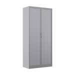 Armoire  rideaux mtal classtout - h. 198 x l. 90 cm - corps gris - rideaux gris