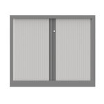 Armoire  rideaux mtal confort + h. 100 x l. 120 cm - corps aluminium - rideaux blanc
