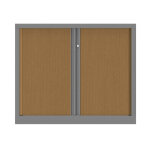 Armoire  rideaux mtal confort + h. 100 x l. 120 cm - corps aluminium - rideaux htre