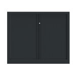 Armoire  rideaux mtal confort + h. 100 x l. 120 cm - corps anthracite - rideaux anthracite