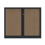 Armoire à rideaux métal confort + h. 100 x l. 120 cm - corps anthracite - rideaux chêne Armoire à rideaux métal confort + h. 100 x l. 120 cm - corps anthracite - rideaux chêne