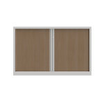 Armoire à rideaux métal confort + h. 100 x l. 160 cm - corps blanc - rideaux chêne Armoire à rideaux métal confort + h. 100 x l. 160 cm - corps blanc - rideaux chêne
