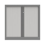 Armoire  rideaux mtal confort + h. 100 x l. 100 cm - corps aluminium - rideaux blanc
