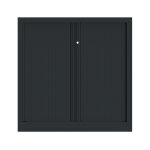 Armoire  rideaux mtal confort + h. 100 x l. 100 cm - corps anthracite - rideaux anthracite