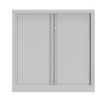 Armoire à rideaux métal confort + h. 100 x l. 100 cm - corps blanc - rideaux blanc Armoire à rideaux métal confort + h. 100 x l. 100 cm - corps blanc - rideaux blanc