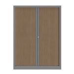 Armoire à rideaux métal confort + h. 160 x l. 120 cm - corps aluminium - rideaux chêne Armoire à rideaux métal confort + h. 160 x l. 120 cm - corps aluminium - rideaux chêne