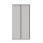 Armoire à rideaux métal confort + h. 198 x l. 100 cm - corps blanc - rideaux blanc Armoire à rideaux métal confort + h. 198 x l. 100 cm - corps blanc - rideaux blanc