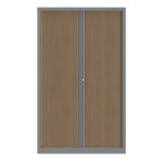 Armoire  rideaux mtal confort + h. 198 x l. 120 cm - corps aluminium - rideaux chne