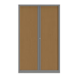 Armoire  rideaux mtal confort + h. 198 x l. 120 cm - corps aluminium - rideaux htre