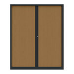 Armoire  rideaux mtal confort + h. 198 x l. 160 cm - corps anthracite - rideaux htre