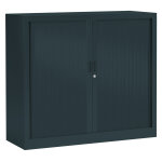 Armoire  rideaux mtal monobloc gnric - h. 100 x l. 120 cm - corps anthracite - rideaux anthracite ...